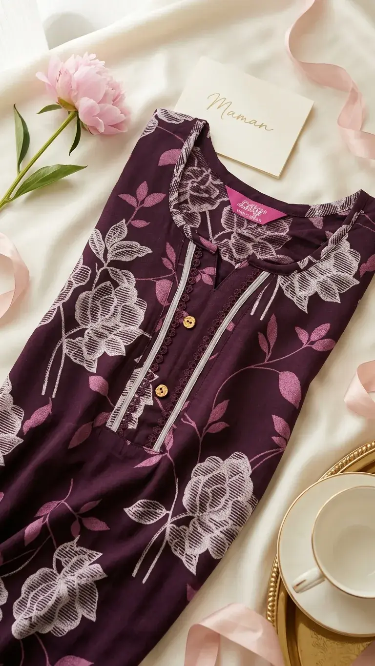 Elegant Plum Floral NIGHTY